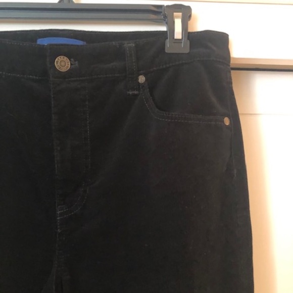 Talbots High-Rise Straight Leg Black Thin Corduroy Pants Size 8 - Picture 3 of 13